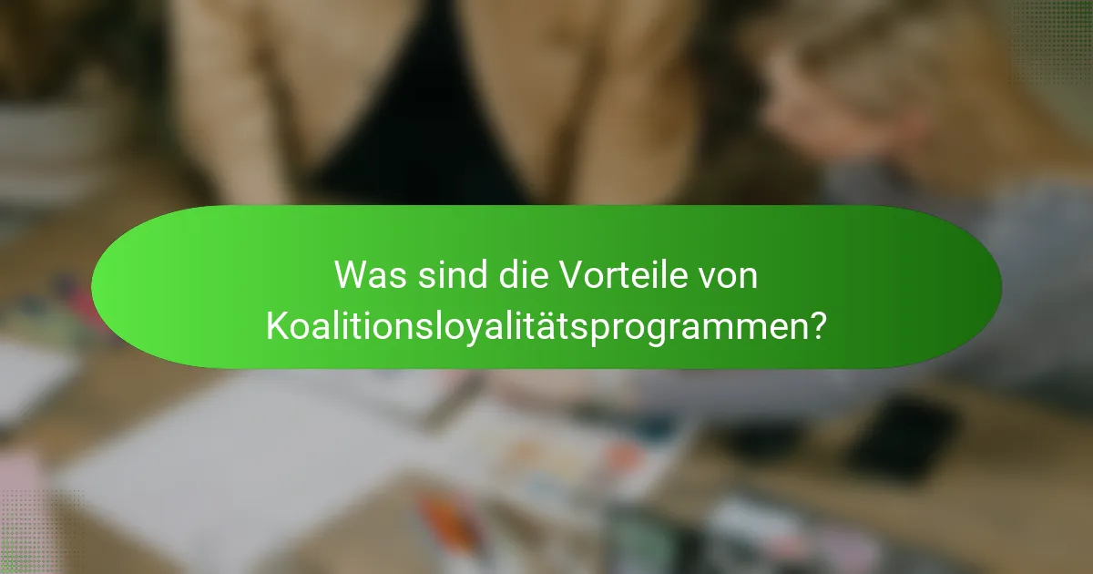 Was sind die Vorteile von Koalitionsloyalitätsprogrammen?