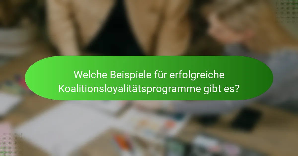 Welche Beispiele für erfolgreiche Koalitionsloyalitätsprogramme gibt es?