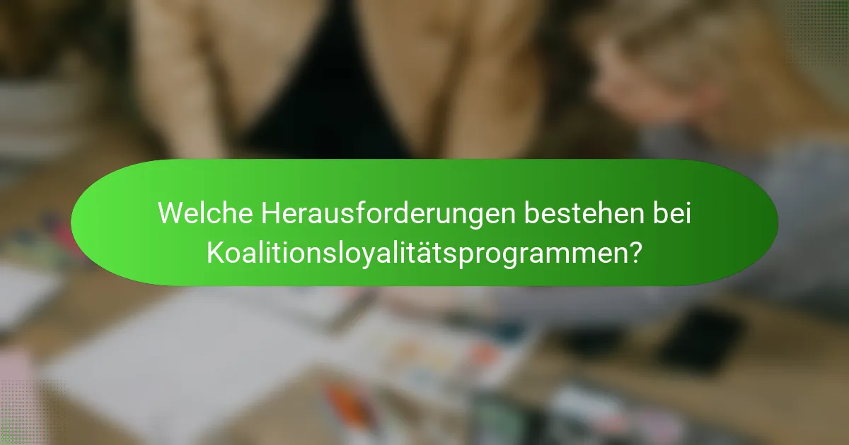Welche Herausforderungen bestehen bei Koalitionsloyalitätsprogrammen?
