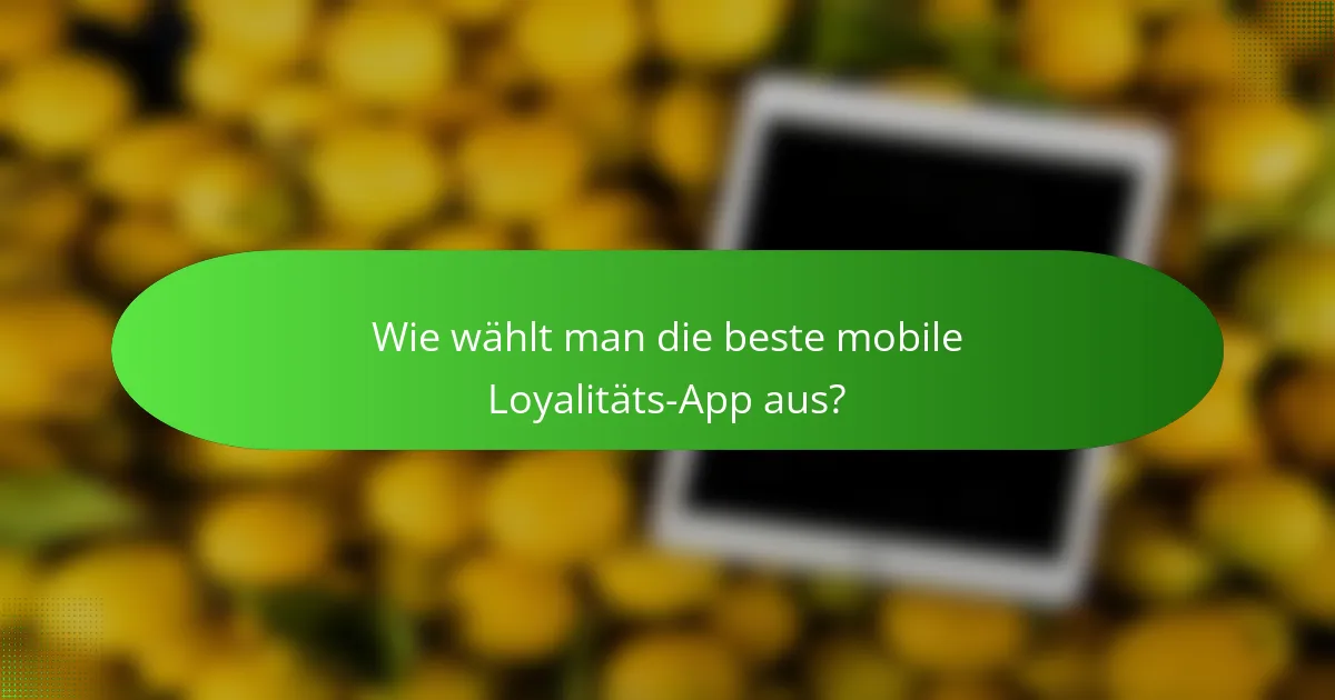 Wie wählt man die beste mobile Loyalitäts-App aus?